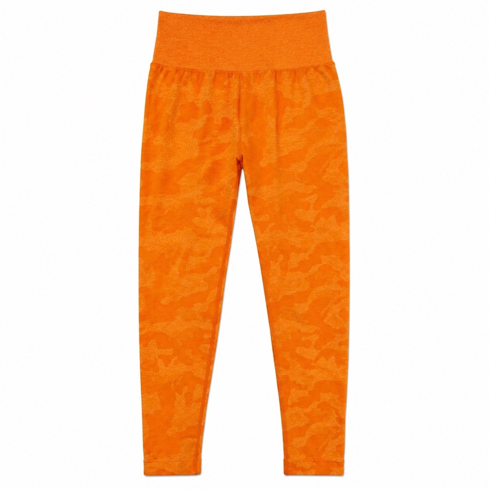 NVGTN Camo Seamless Orange Leggings SIZE S High Waisted‎ Athletic Workout